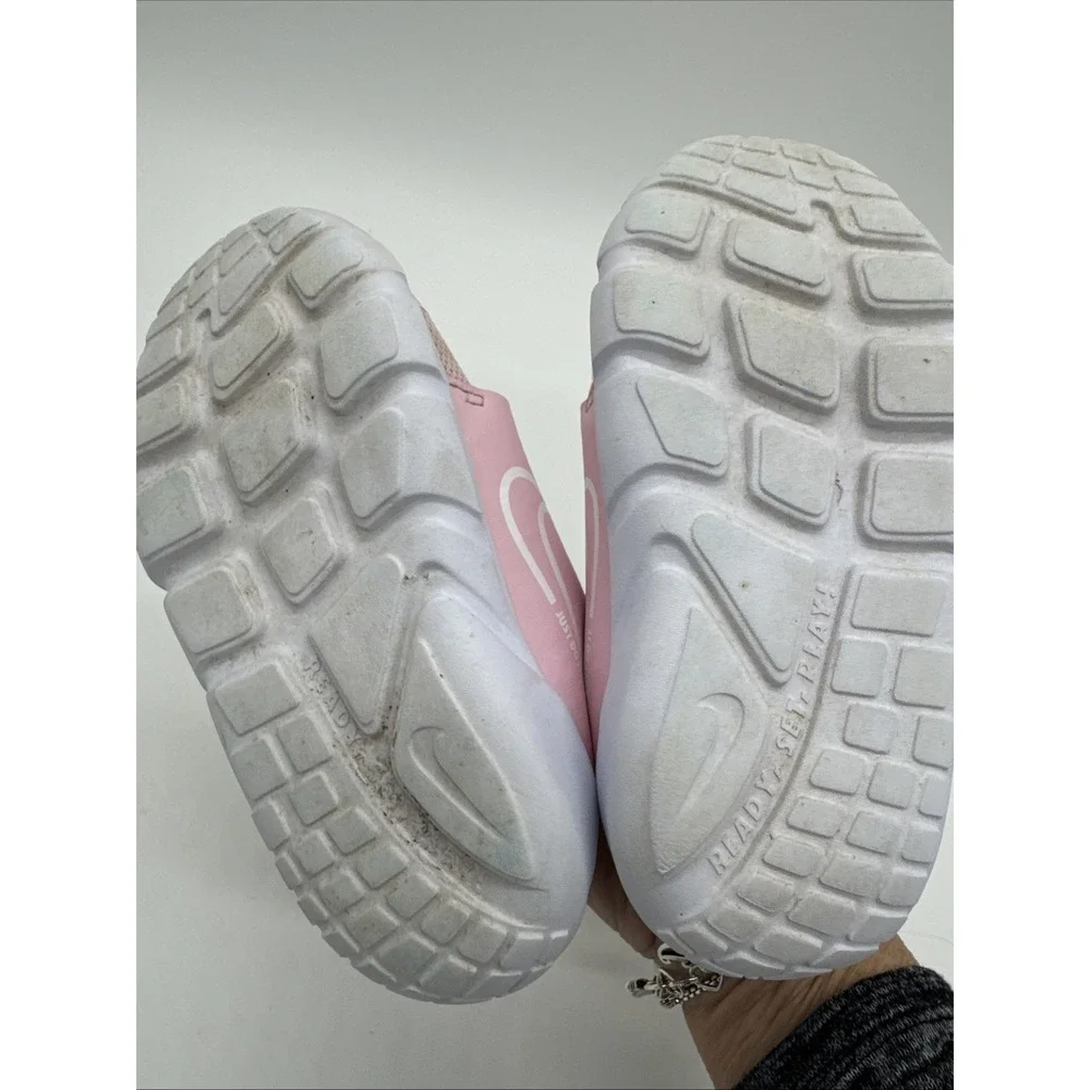 Nike Flex Runner‎ 2 Toddler Size 9.5 Slip On Pink Foam White Pewter DJ6039-600